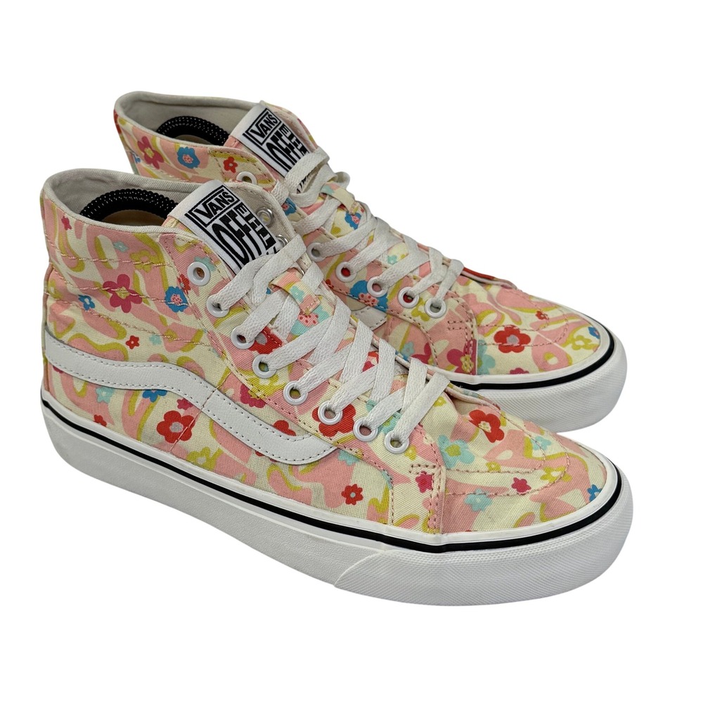 Vans Groovy Sk8-Hi 38 Decon VR3 Sneaker Women 8.5 Floral Hippie Retro 70s Skater